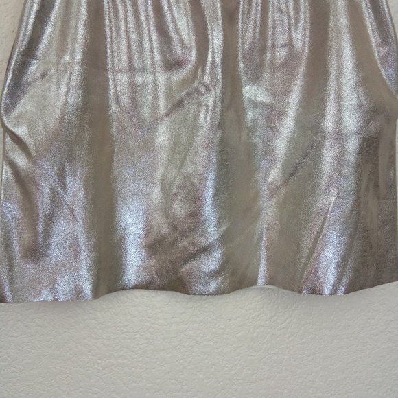 ZARA Metallic Vegan Leather Elastic Mini Skirt S - Picture 7 of 12
